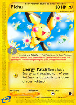pichu pokemon card value No.172 Holo (You put your Pokmon on the Bench first.) Pichu is now Asleep. Pichu 028 HeartGold SoulSilver -