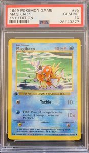 1st edition base set magikarp psa 10