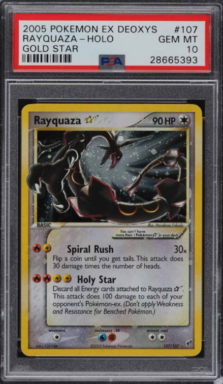 5. 2005 Exe Deoxys Gold Star Holo Rayquaza