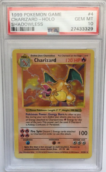 PSA Charizard Comparison XY evolution VS Base set unlimited 