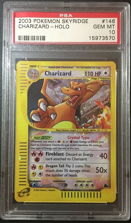 PSA Charizard Comparison XY evolution VS Base set unlimited 