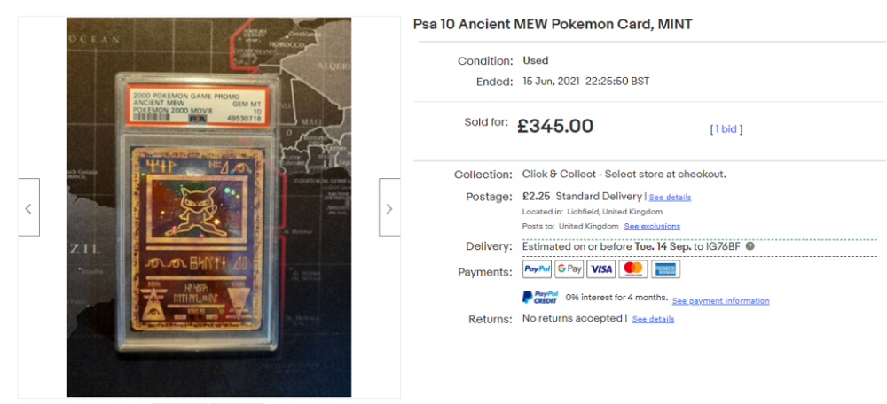 Raro! Card do Pokemon Ancient Mew Us Version