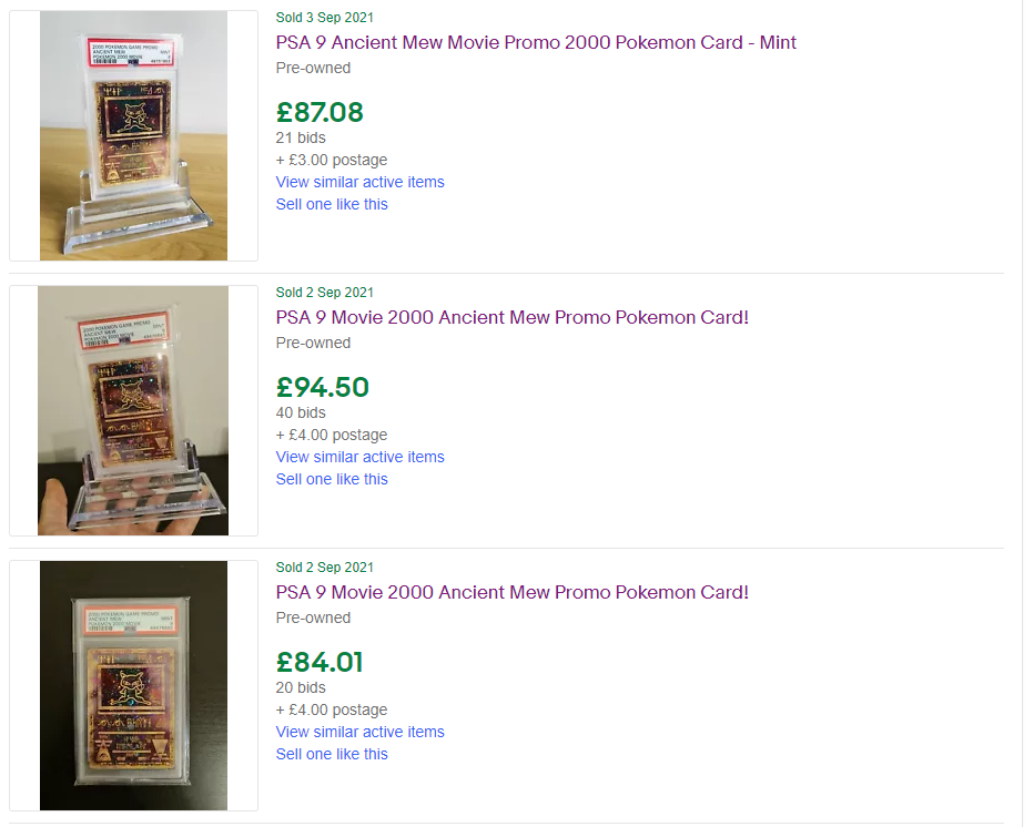 Ancient Mew Promos Pokemon Gold Cards for Kids ▻  ▻ Free  Shipping ▻ Up to 70% OFF