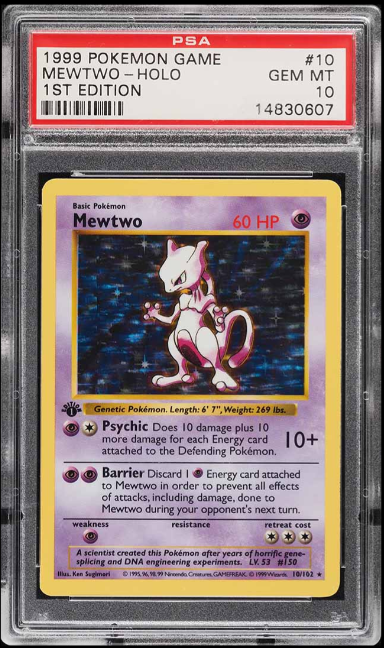 Pokemon Mewtwo Card