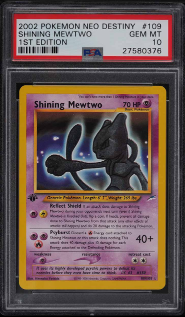 shiny mewtwo card