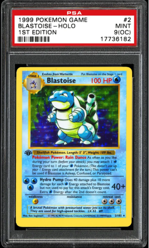 1999 Pokemon Base Set 1st Edition Sadowless Holo Blastoise #2