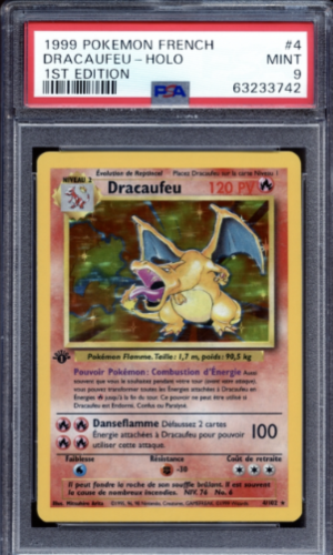 1999 Pokemon French Edisi Pertama Holo Dracaufeu Charizard #4