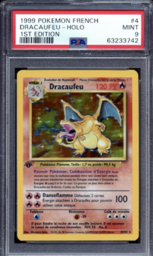 1999 Pokemon Pháp phiên bản đầu tiên Holo Dracaufeu Charizard #4