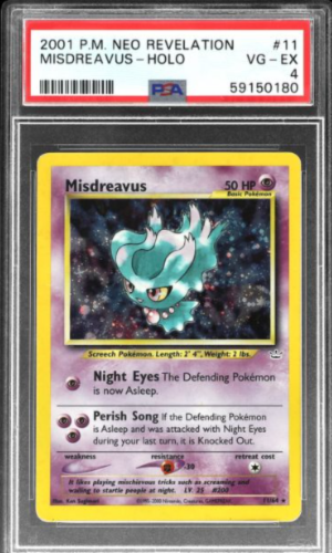 2001 Pokemon Neo Revelation 1. wydanie Holo Misdreavus #11