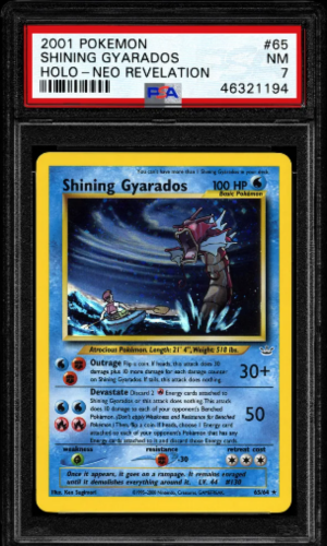 2001 Pokemon Neo Khải Huyền Phiên bản đầu tiên Shining Gyarados #65