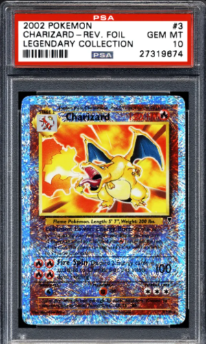 Bộ sưu tập huyền thoại Pokemon 2002 Reverse Charizard #3