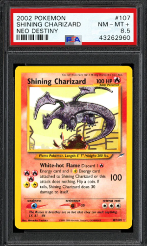 2002 Pokemon Neo Destiny Edisi 1 Shining Charizard #107