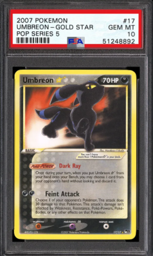 2007 Pokemon Pop Series 5 Gold Star Umbreon #17