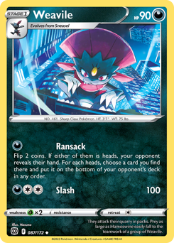 brilliant-stars Weavile swsh9-87