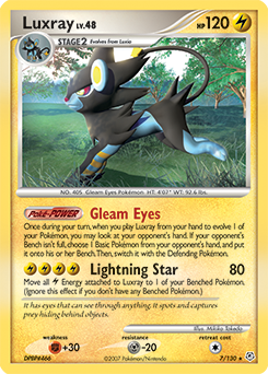 2007 POKEMON DIAMOND & PEARL- 52- PRE RELEASE LUXIO- PSA 7 CARD – Pokefeens