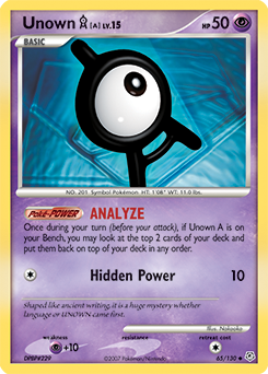 diamond-and-pearl Unown A dp1-65