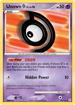 diamond-and-pearl Unown D dp1-68