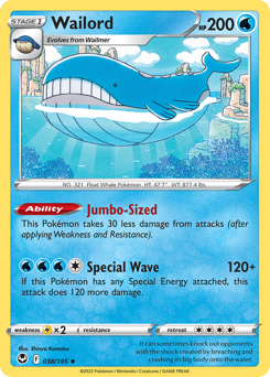 silver-tempest Wailord swsh12-38
