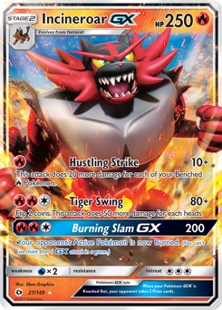 sun-and-moon Incineroar-GX sm1-27