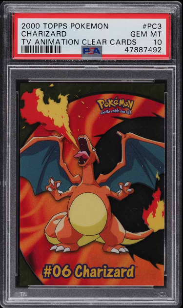 13. 2000 Topps Pokemon TV Animation Clear Cards Charizard #PC3