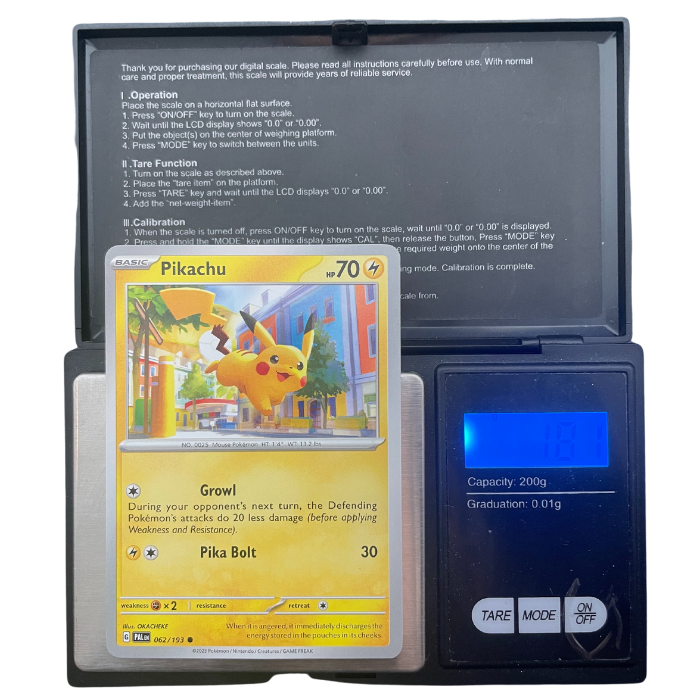 modern non holo pokemon card weight