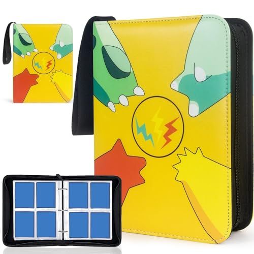 pokemon-card-binders Trading Card Binder for Pokemon Cards, 4-Pocket Fi