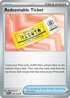 sv9 sv9-156-Redeemable Ticket