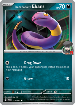 sv10 sv10-112-Team Rocket's Ekans