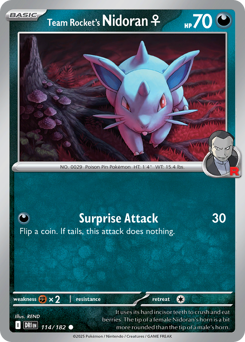 sv10 sv10-114-Team Rocket's Nidoran♀
