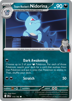 sv10 sv10-115-Team Rocket's Nidorina