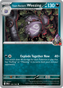 sv10 sv10-126-Team Rocket's Weezing