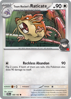 sv10 sv10-148-Team Rocket's Raticate