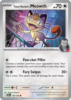 sv10 sv10-149-Team Rocket's Meowth