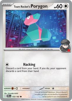 sv10 sv10-153-Team Rocket's Porygon