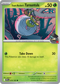 sv10 sv10-19-Team Rocket's Tarountula