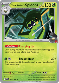sv10 sv10-20-Team Rocket's Spidops