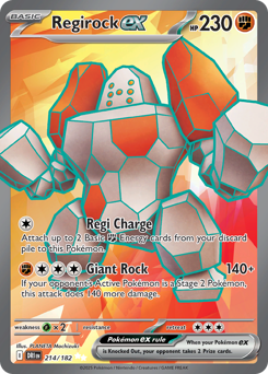 sv10 sv10-214-Regirock ex