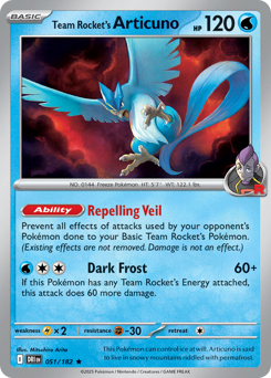 sv10 sv10-51-Team Rocket's Articuno