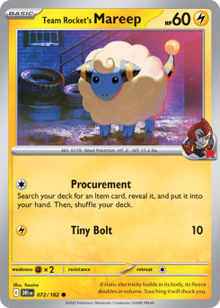 sv10 sv10-72-Team Rocket's Mareep