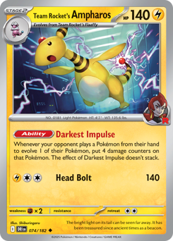 sv10 sv10-74-Team Rocket's Ampharos