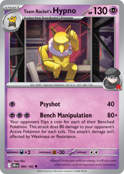 sv10 sv10-80-Team Rocket's Hypno