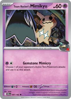 sv10 sv10-87-Team Rocket's Mimikyu