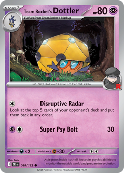 sv10 sv10-88-Team Rocket's Dottler