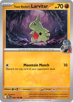 sv10 sv10-94-Team Rocket's Larvitar