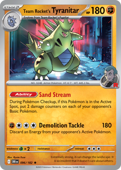 sv10 sv10-96-Team Rocket's Tyranitar